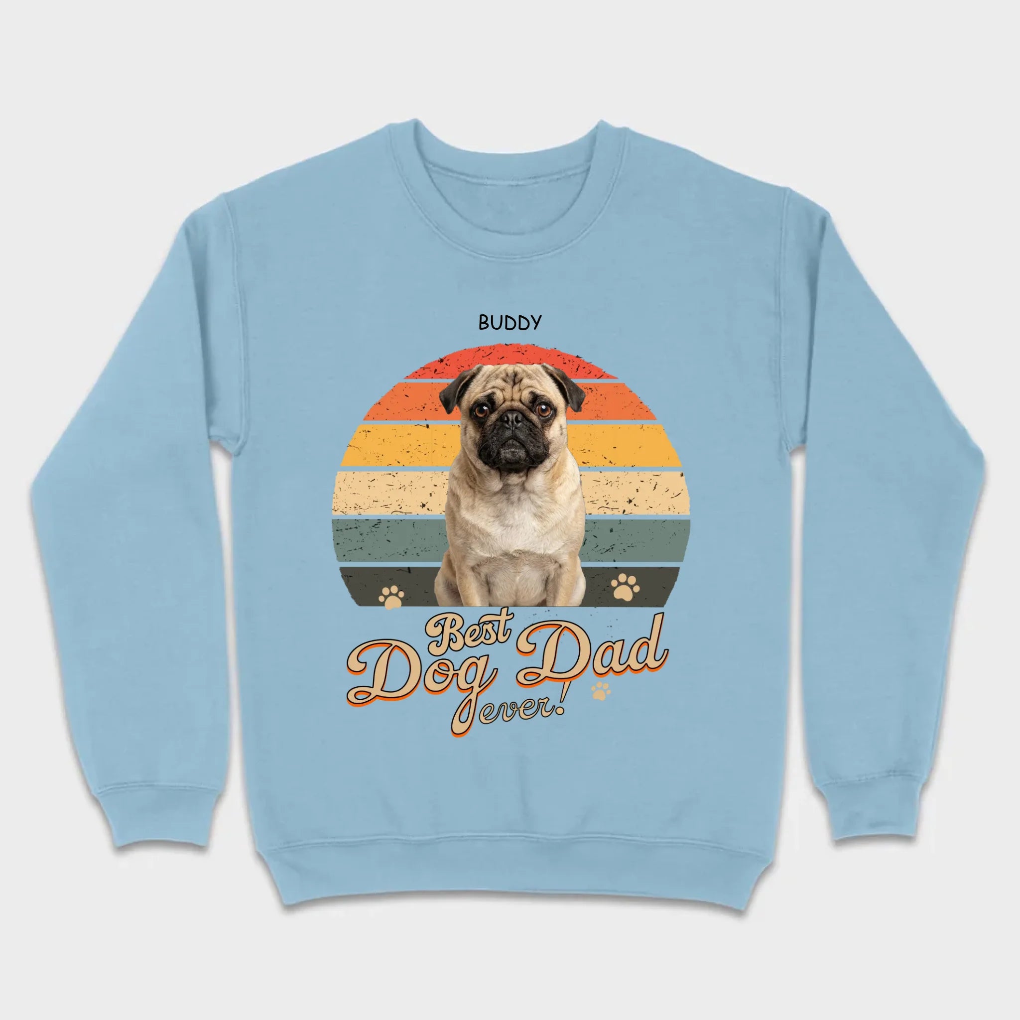 Custom Pug Lover Hoodie - Individualized Best Dog Dad Ever T-Shirts | 89Prints
