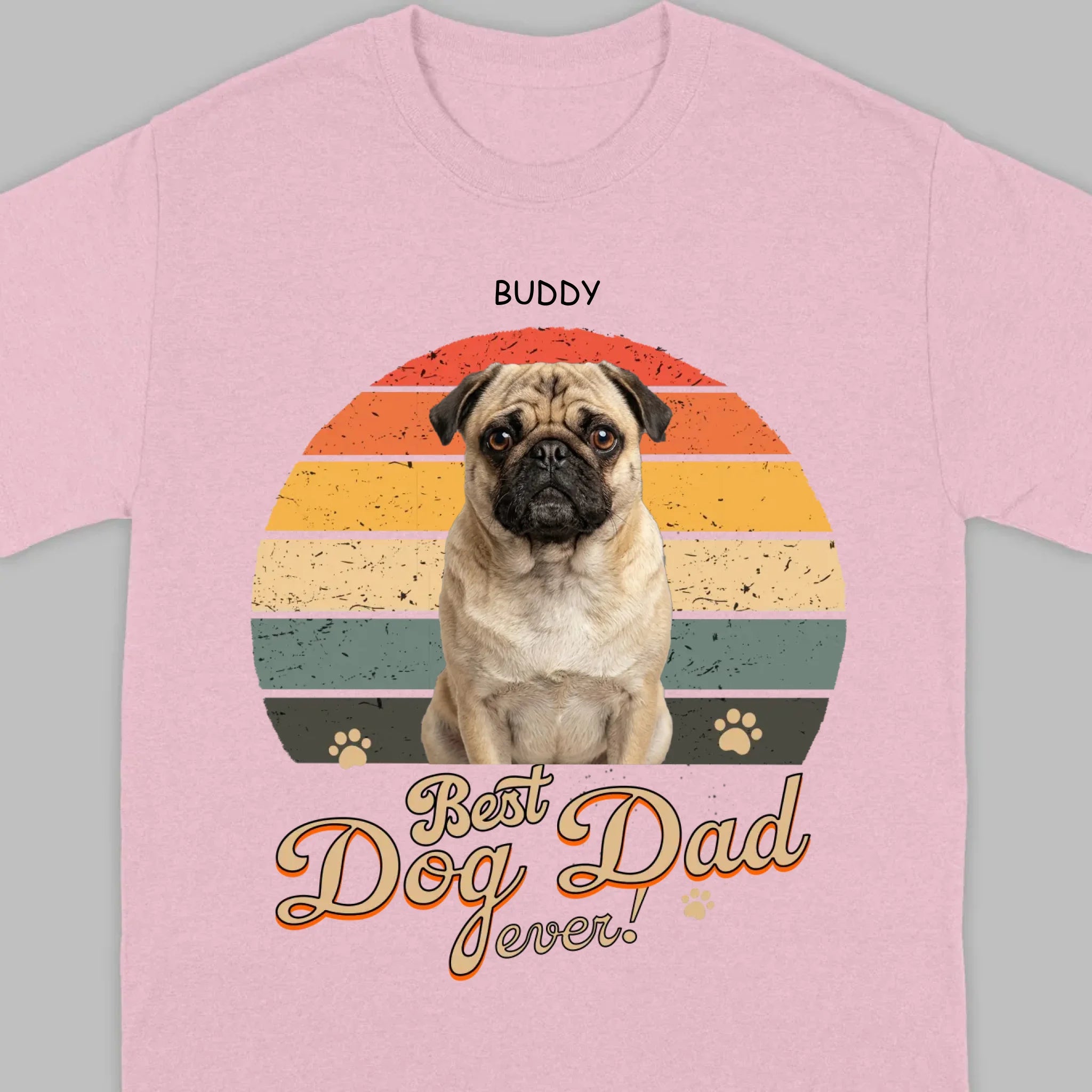 Custom Pug Lover Hoodie - Individualized Best Dog Dad Ever T-Shirts | 89Prints