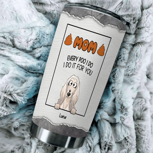 Customizable Dog Present Tumbler – Cute Dog Illustration With Name For Dog Lovers - 89Prints