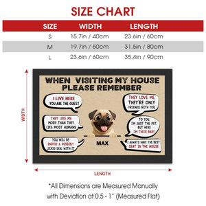 Personalized Pug Lover Doormat – Funny When Visiting My House Gift | 89Prints