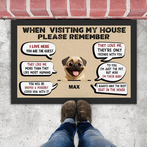 Personalized Pug Lover Doormat – Funny When Visiting My House Gift | 89Prints