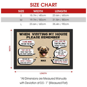 Personalized Pug Lover Doormat – Funny When Visiting My House Gift | 89Prints