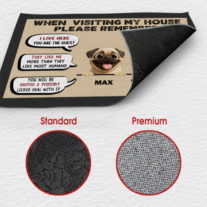 Personalized Pug Lover Doormat – Funny When Visiting My House Gift | 89Prints