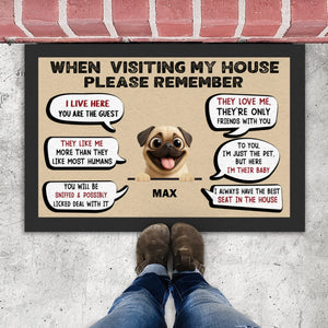 Personalized Pug Lover Doormat – Funny When Visiting My House Gift | 89Prints