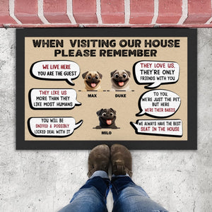 Personalized Pug Lover Doormat – Funny When Visiting My House Gift | 89Prints