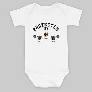 Personalized Pug Baby Onesie – Protected By Custom Dog Design | 89Prints