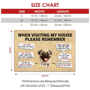 Customized Pug Doormat - A Special Gift, When Visiting My House | 89Prints