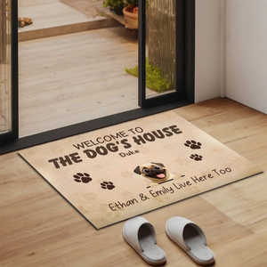 Personalized Pug Lover Doormat - Welcome To The Dog's House Custom Dog Name Gift | 89 Prints
