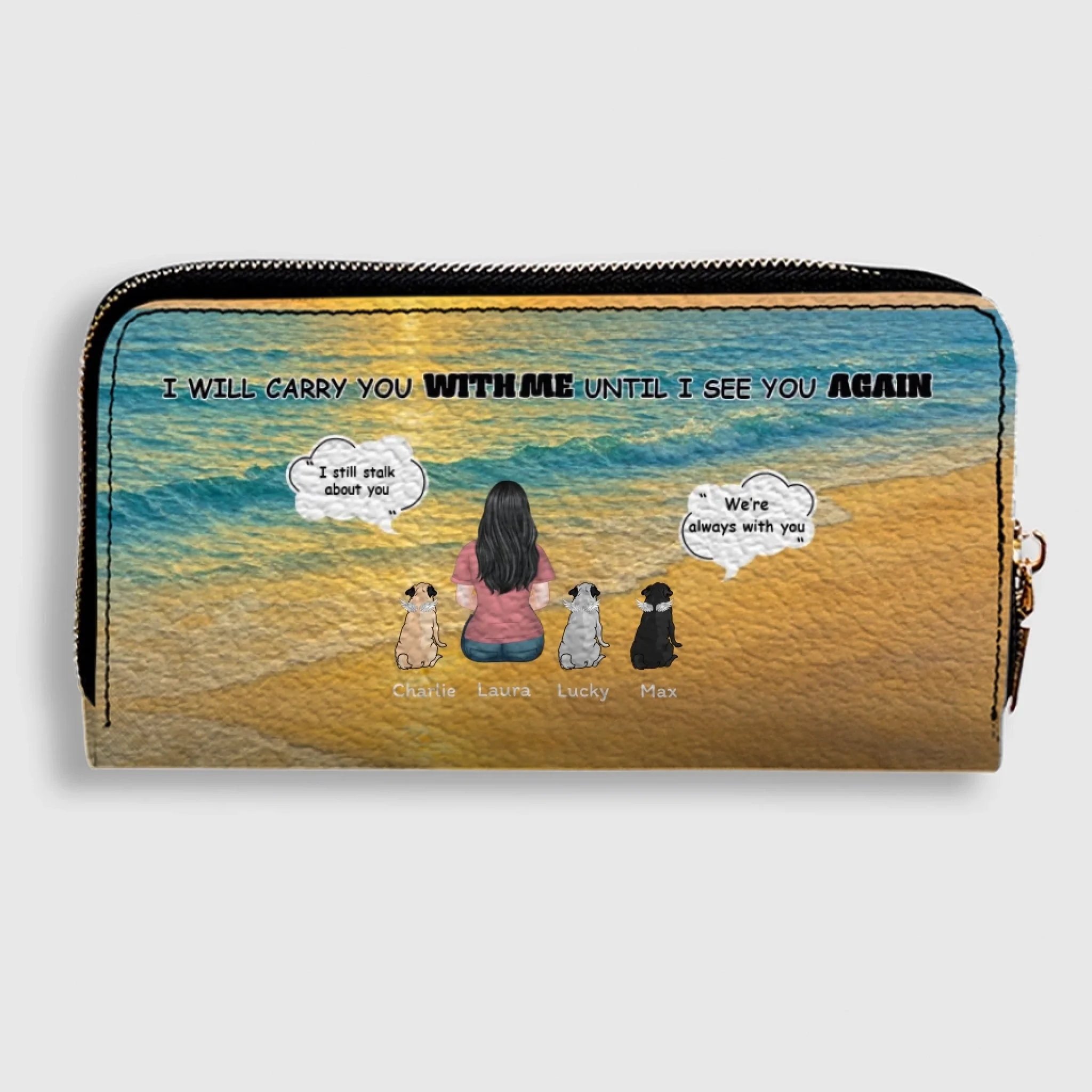 Custom Pug Lover Wallet - I Will Carry You With Me Custom Gift | 89Prints