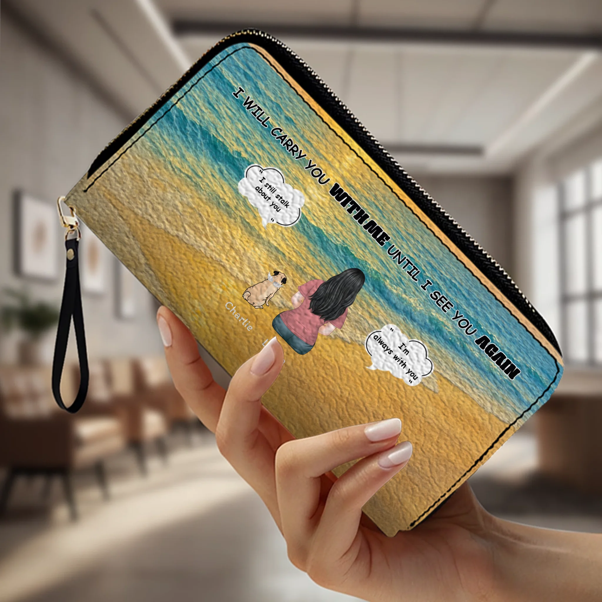 Custom Pug Lover Wallet - I Will Carry You With Me Custom Gift | 89Prints