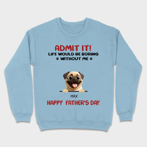 Personalized Pug Basic Tee - Celebrate Father’s Day With Custom Pet T-Shirts | 89Prints
