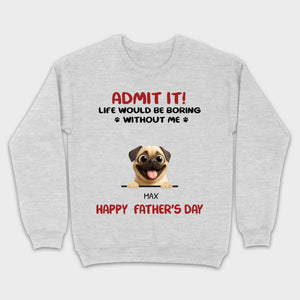 Personalized Pug Basic Tee - Celebrate Father’s Day With Custom Pet T-Shirts | 89Prints