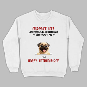 Personalized Pug Basic Tee - Celebrate Father’s Day With Custom Pet T-Shirts | 89Prints