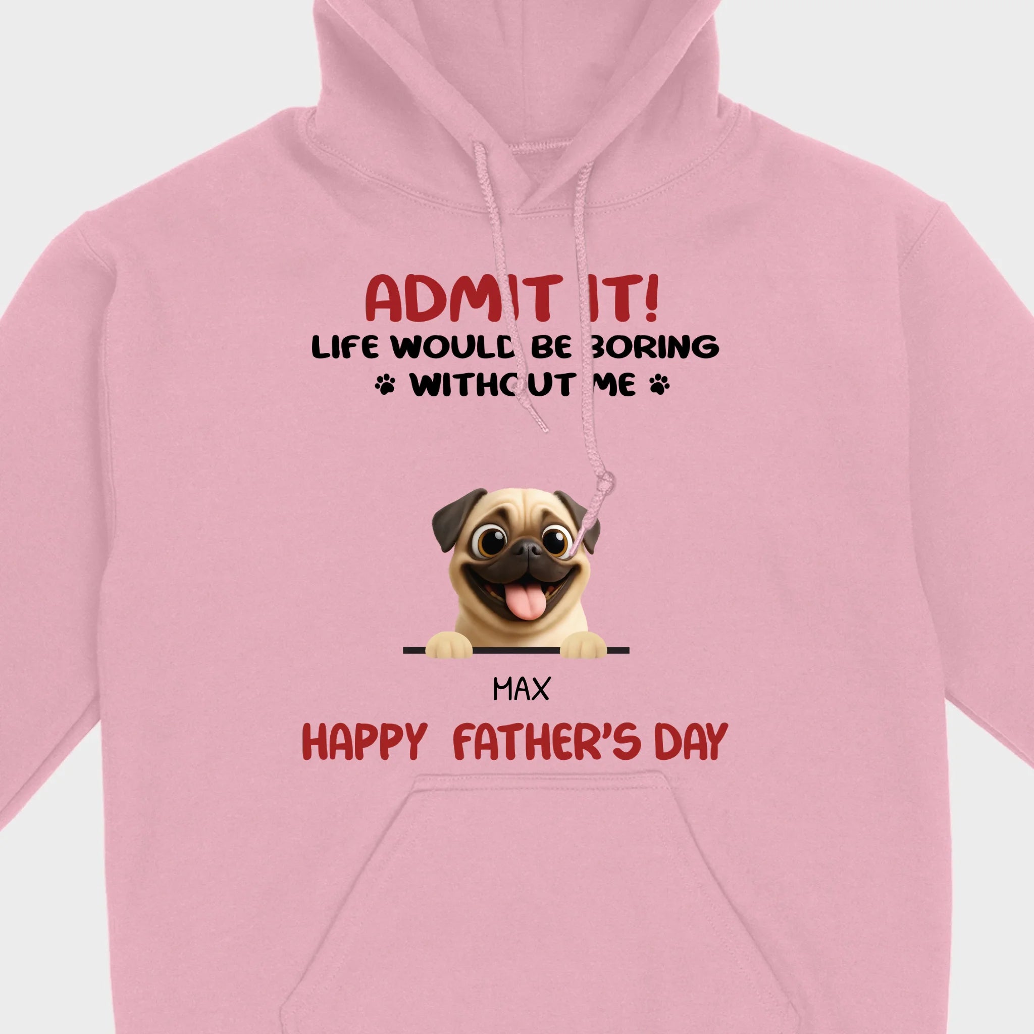 Personalized Pug Basic Tee - Celebrate Father’s Day With Custom Pet T-Shirts | 89Prints