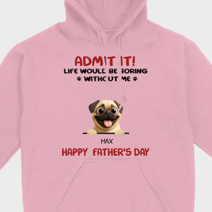 Personalized Pug Basic Tee - Celebrate Father’s Day With Custom Pet T-Shirts | 89Prints