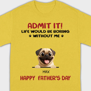 Personalized Pug Basic Tee - Celebrate Father’s Day With Custom Pet T-Shirts | 89Prints