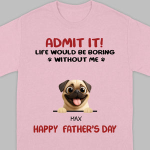 Personalized Pug Basic Tee - Celebrate Father’s Day With Custom Pet T-Shirts | 89Prints