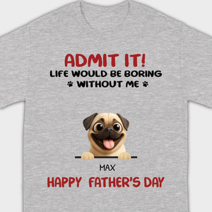Personalized Pug Basic Tee - Celebrate Father’s Day With Custom Pet T-Shirts | 89Prints
