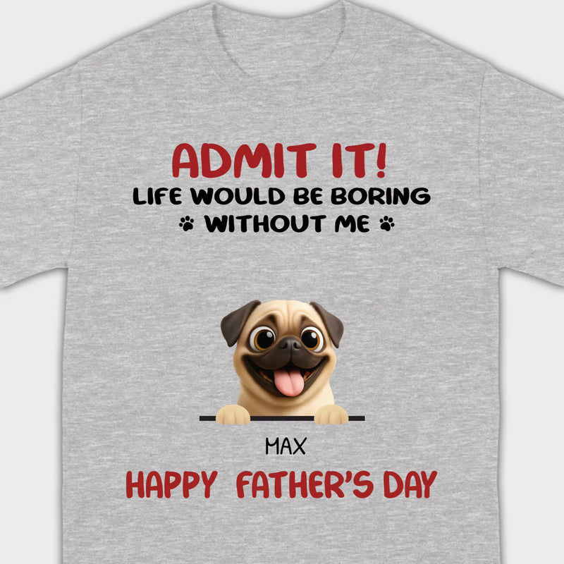 Personalized Pug Basic Tee - Celebrate Father’s Day With Custom Pet T-Shirts | 89Prints