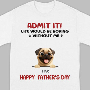 Personalized Pug Basic Tee - Celebrate Father’s Day With Custom Pet T-Shirts | 89Prints