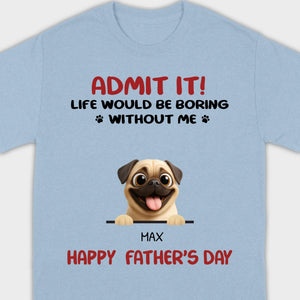 Personalized Pug Basic Tee - Celebrate Father’s Day With Custom Pet T-Shirts | 89Prints