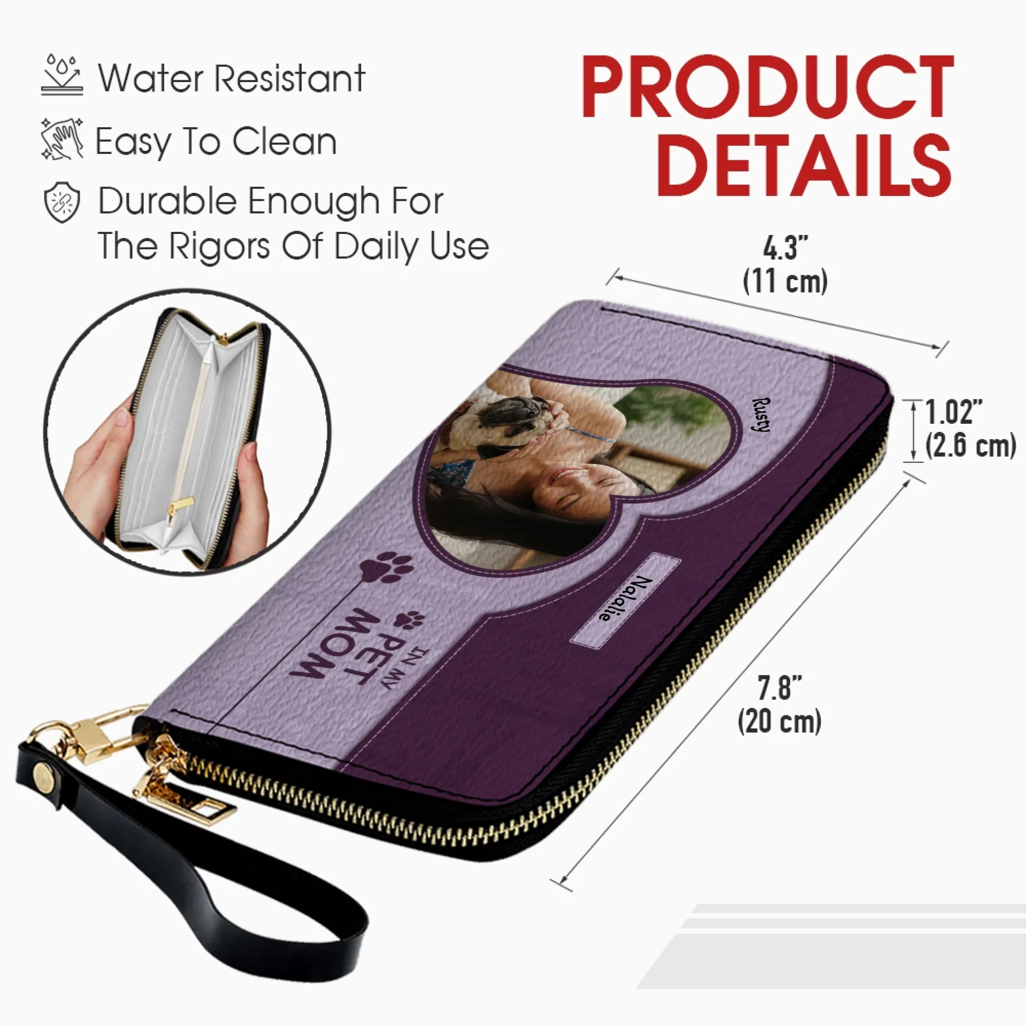 Personalized Pug Lover Wallet – Custom Photo Gift For Pet Mom | 89Prints