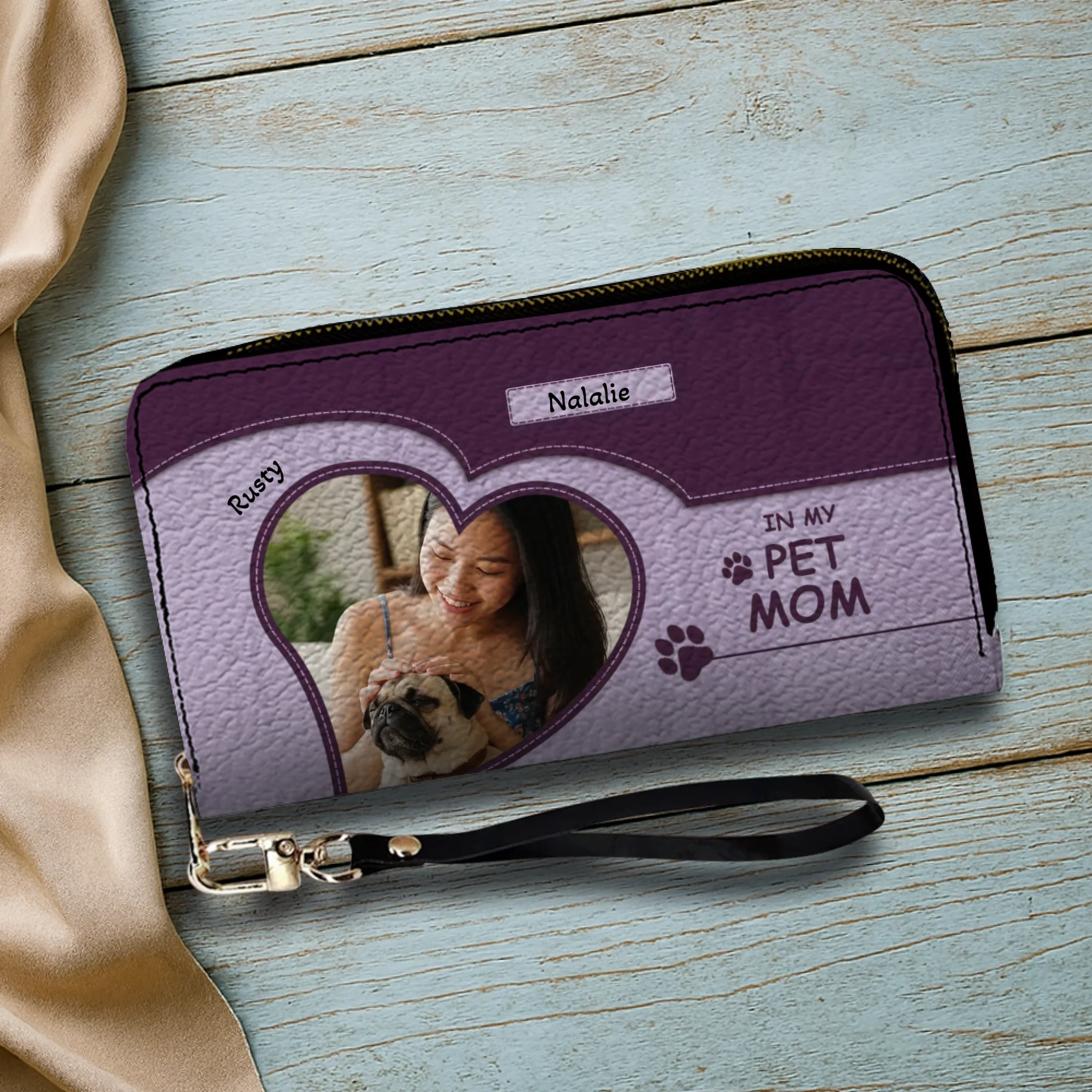 Personalized Pug Lover Wallet – Custom Photo Gift For Pet Mom | 89Prints