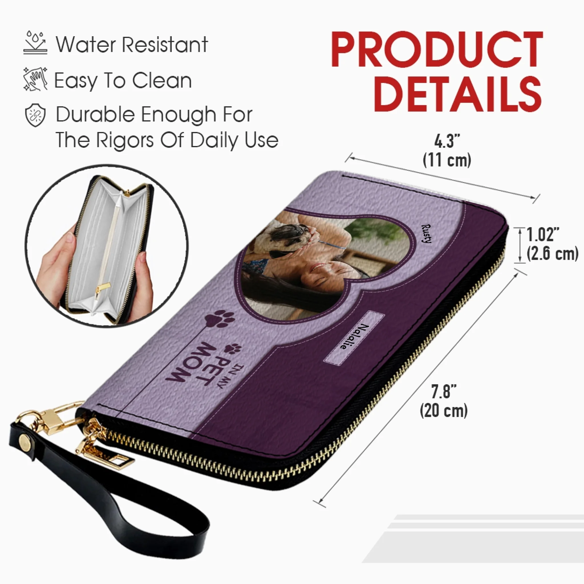 Personalized Pug Lover Wallet – Custom Photo Gift For Pet Mom | 89Prints