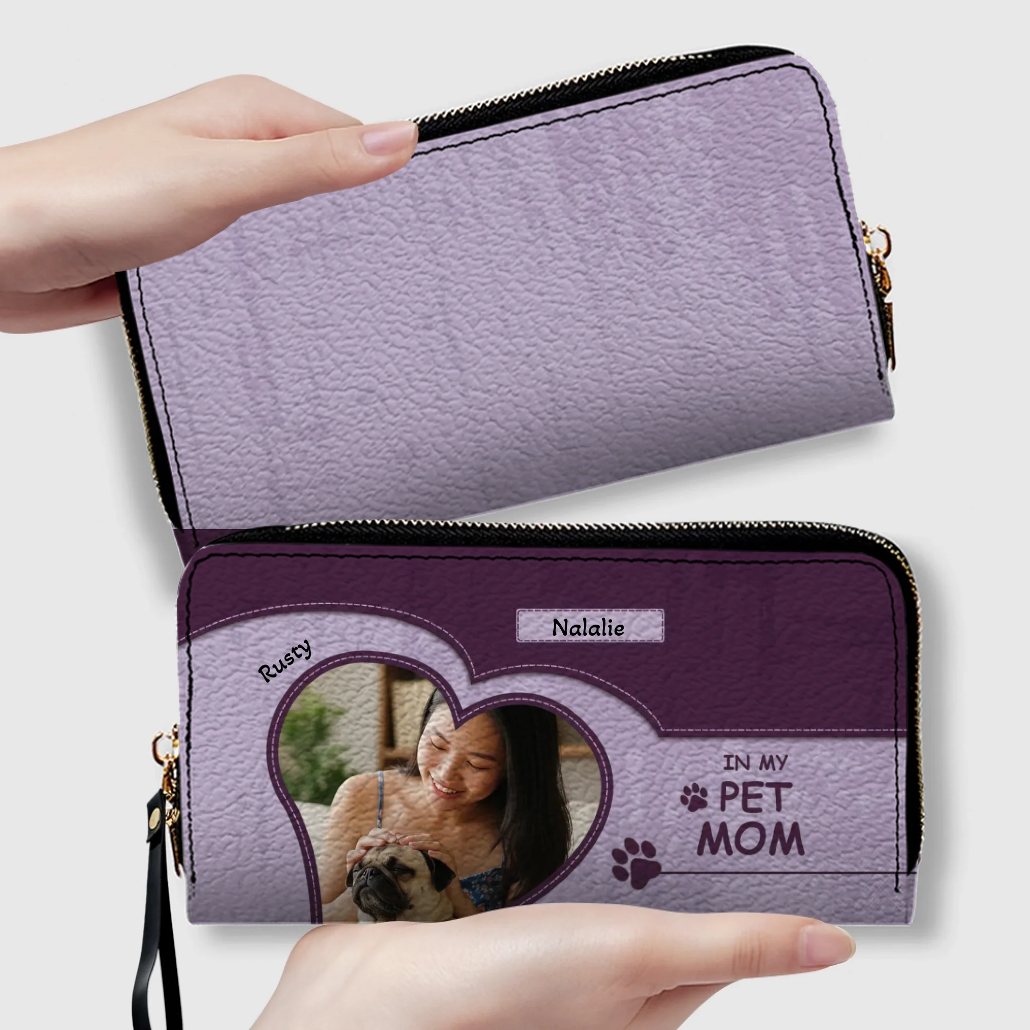 Personalized Pug Lover Wallet – Custom Photo Gift For Pet Mom | 89Prints