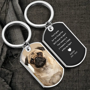Customize Pug Memorial Keychain – Personalized Photo & Name Loss Gift | 89Prints