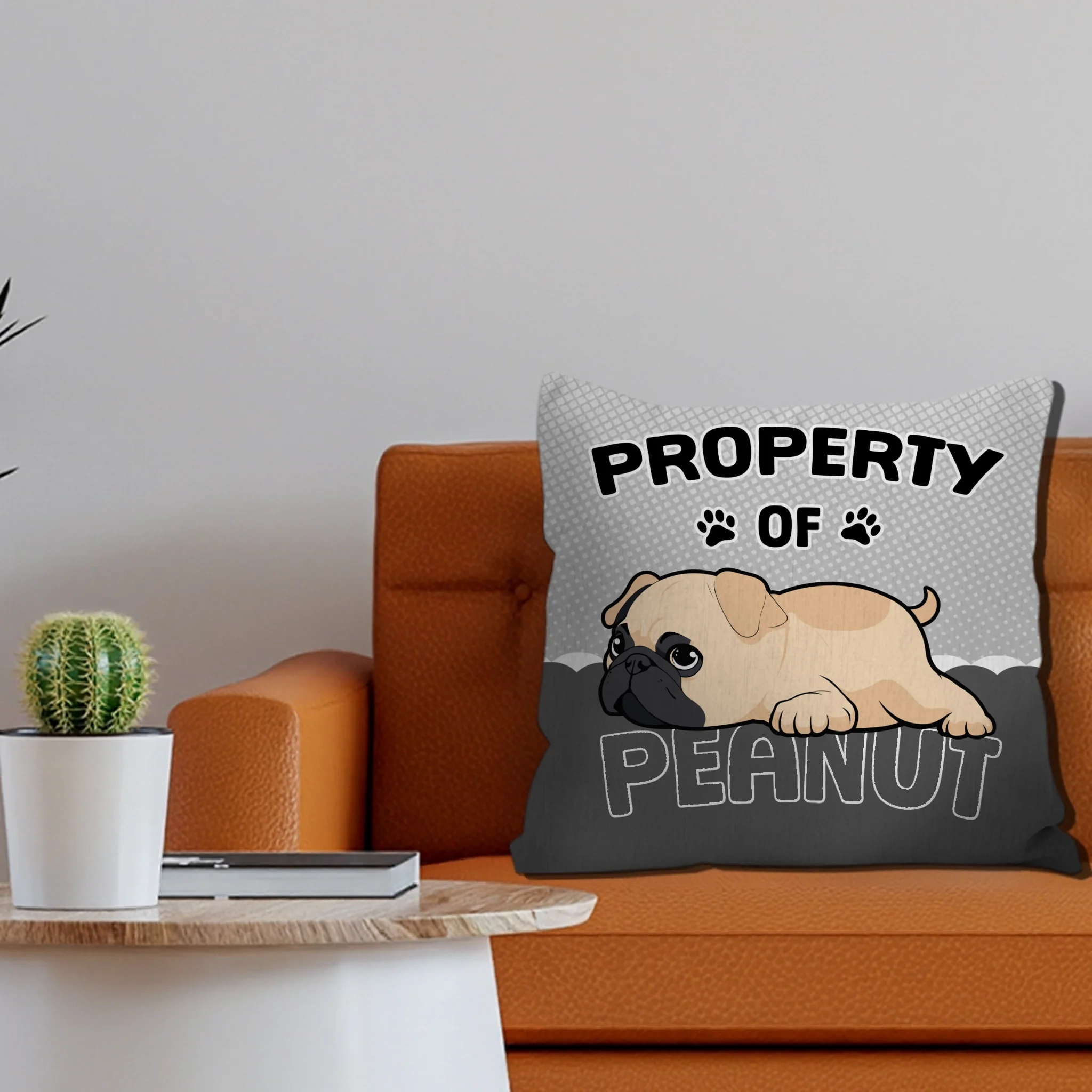 Custom Pug Lover Pillow - Personalized Property Of Dog Gift | 89Prints