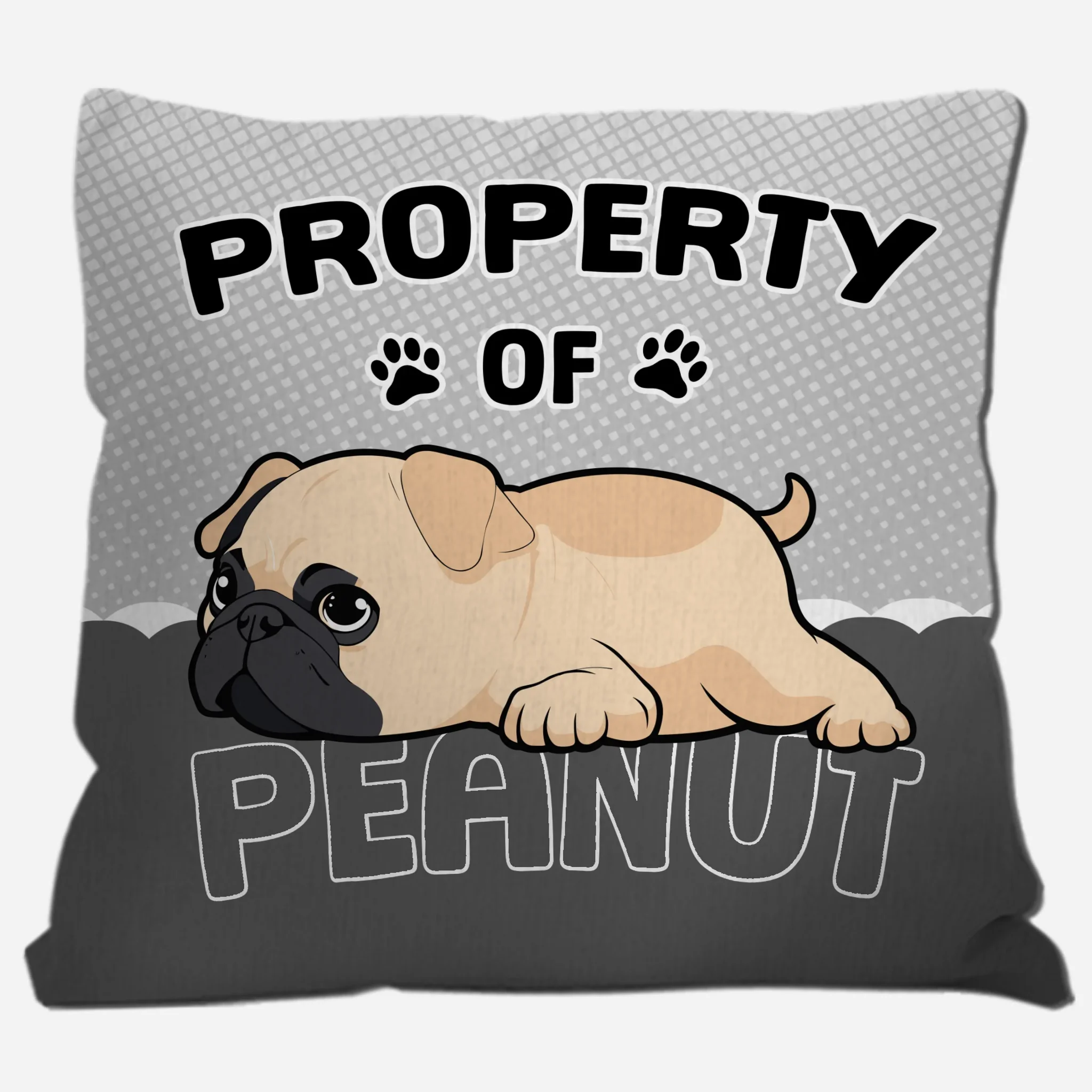 Custom Pug Lover Pillow - Personalized Property Of Dog Gift | 89Prints