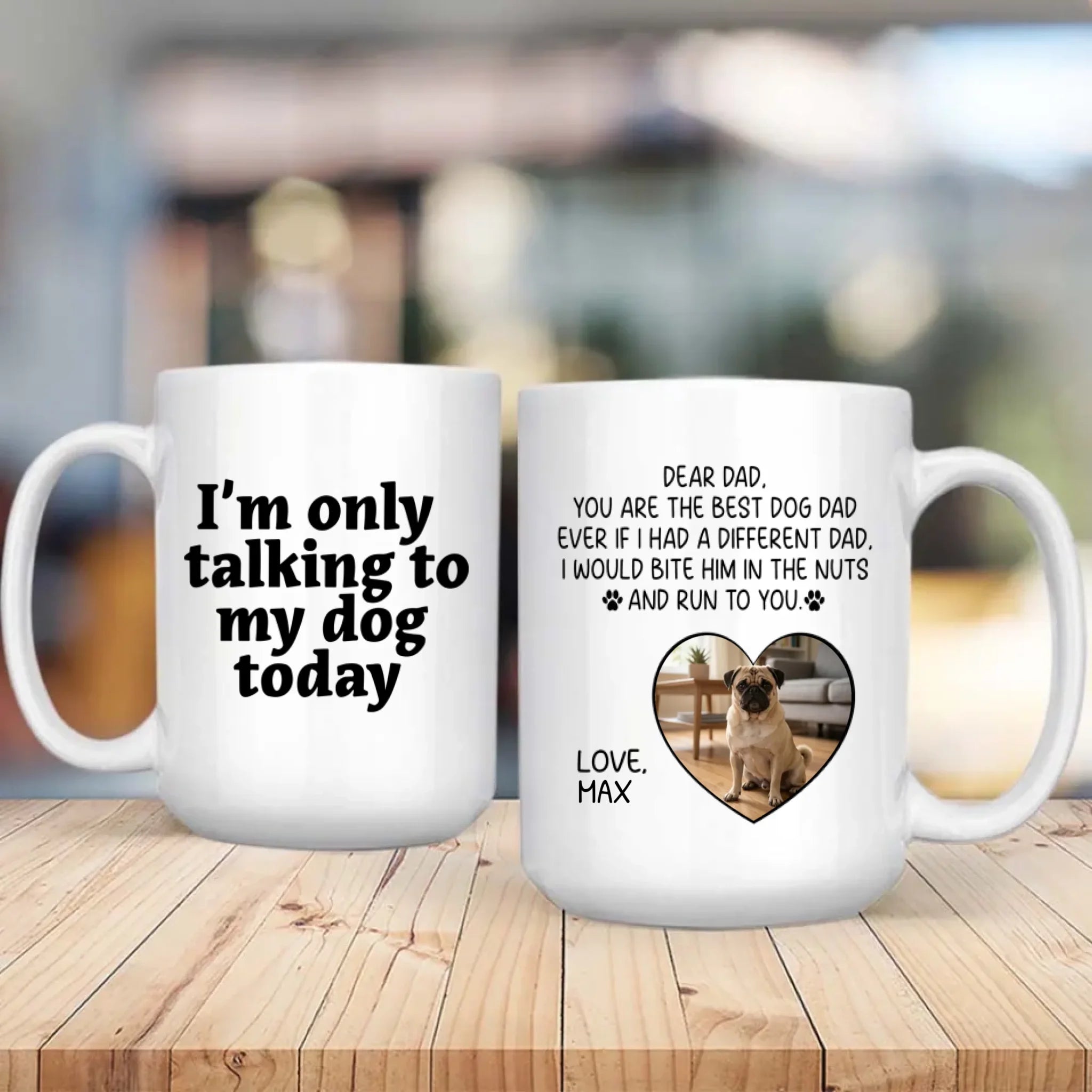 Custom Pug Lover Mug - Funny Personalized You Are The Best Dog Dad Ever Photo Present | 89Prints