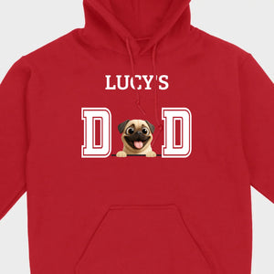 Personalized Pug Lover Hoodie - Custom Dog Dad T-Shirt With Dog Icons & Names | 89Prints