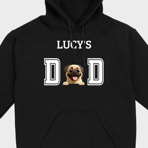 Personalized Pug Lover Hoodie - Custom Dog Dad T-Shirt With Dog Icons & Names | 89Prints