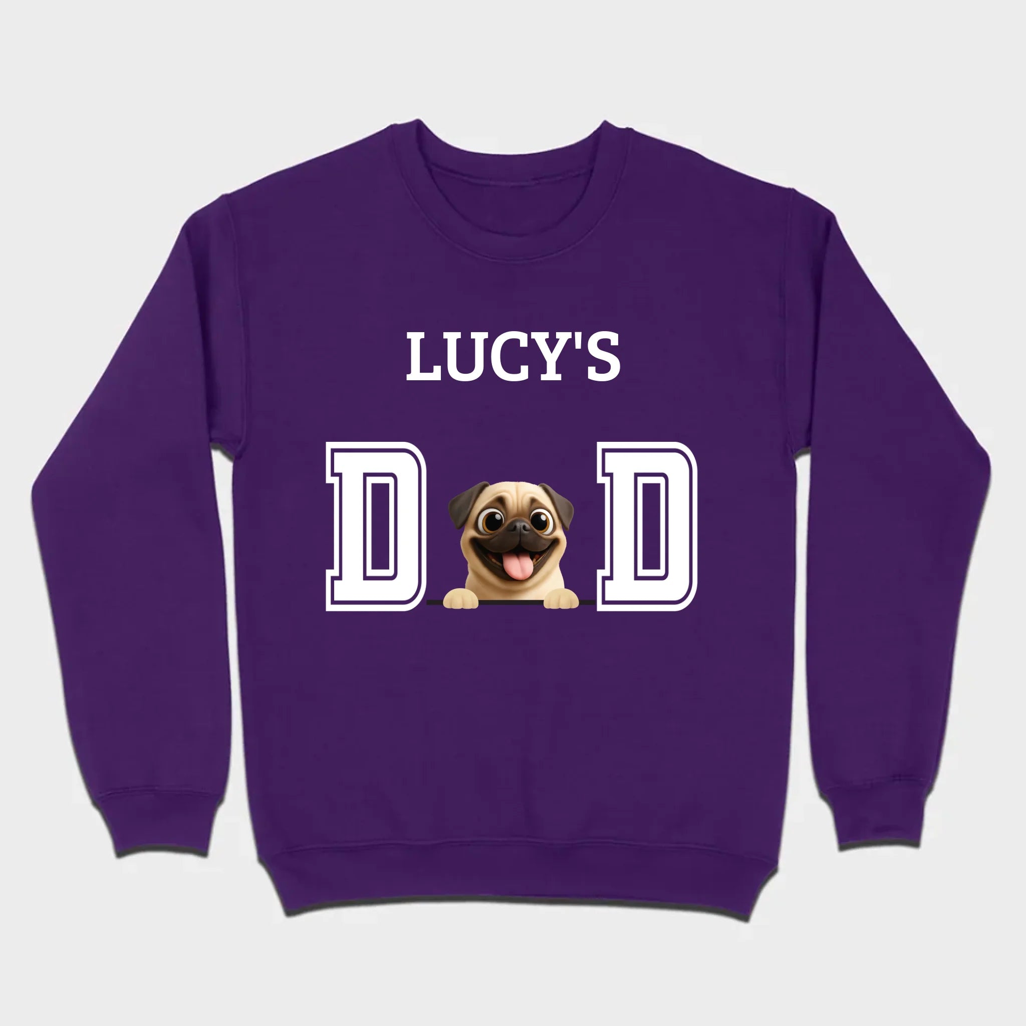 Personalized Pug Lover Hoodie - Custom Dog Dad T-Shirt With Dog Icons & Names | 89Prints