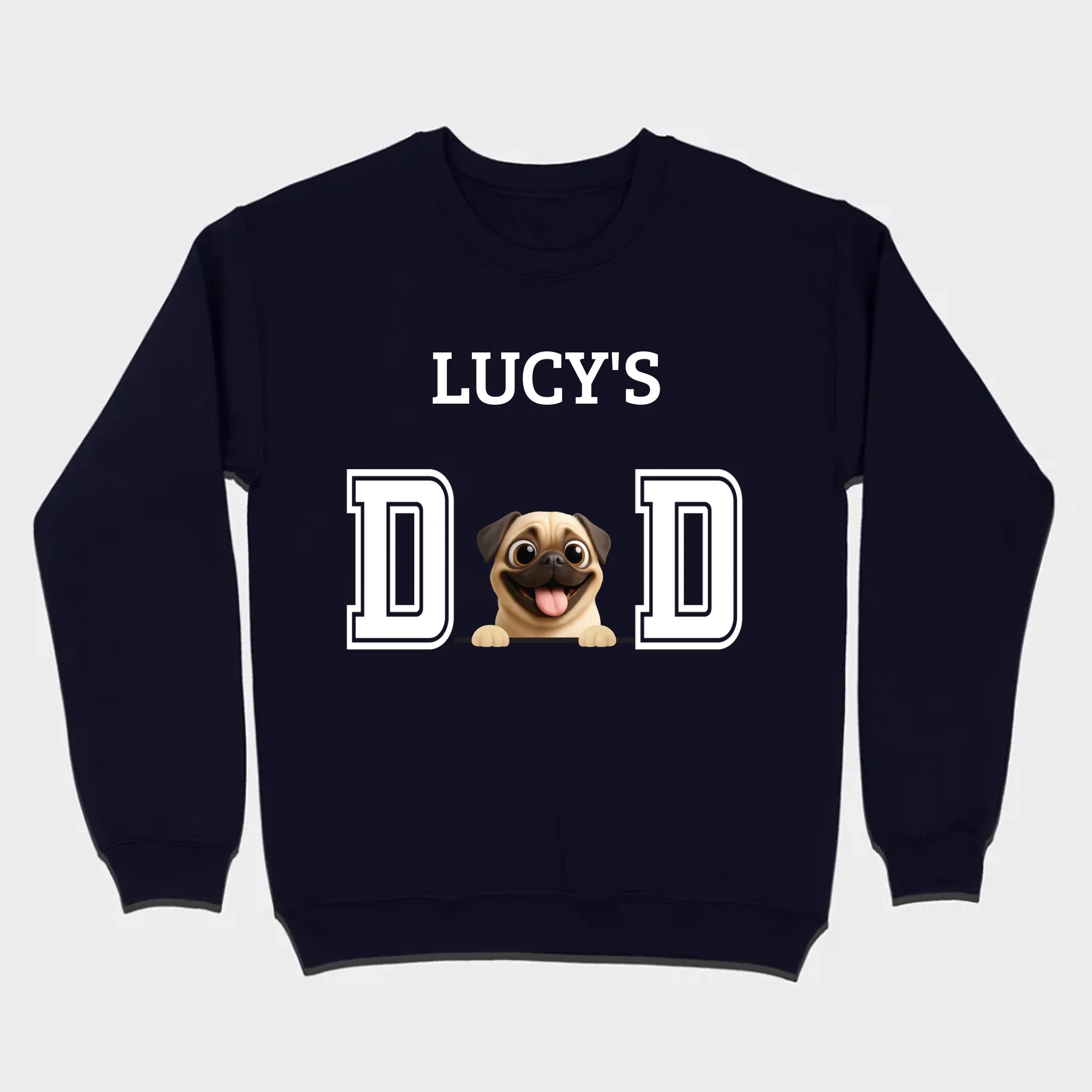 Personalized Pug Lover Hoodie - Custom Dog Dad T-Shirt With Dog Icons & Names | 89Prints