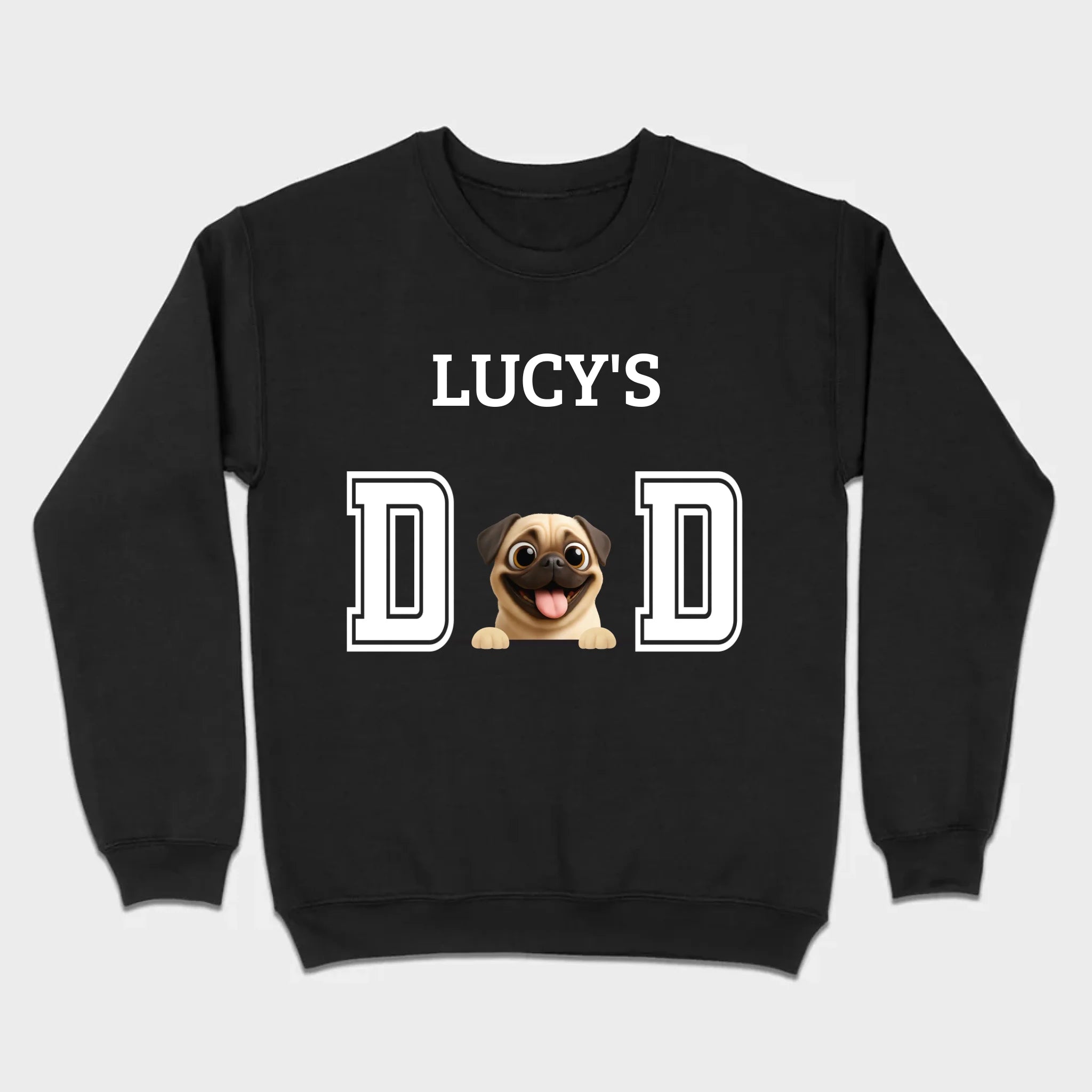 Personalized Pug Lover Hoodie - Custom Dog Dad T-Shirt With Dog Icons & Names | 89Prints