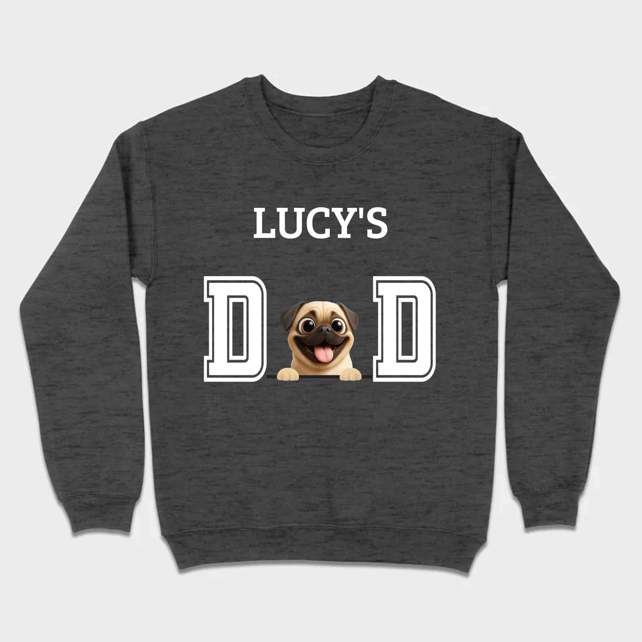 Personalized Pug Lover Hoodie - Custom Dog Dad T-Shirt With Dog Icons & Names | 89Prints