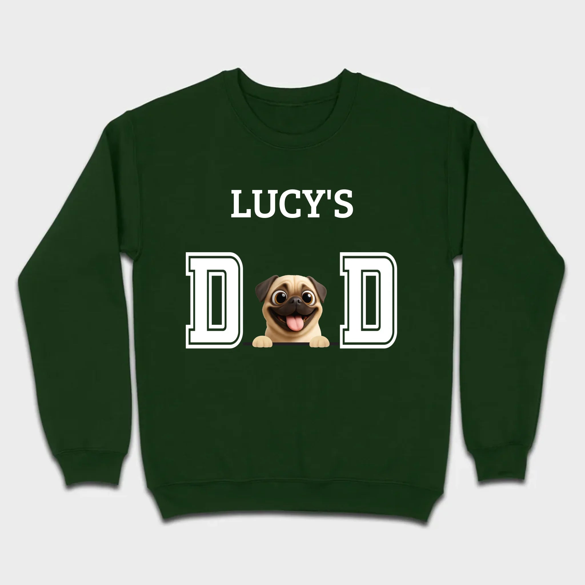 Personalized Pug Lover Hoodie - Custom Dog Dad T-Shirt With Dog Icons & Names | 89Prints