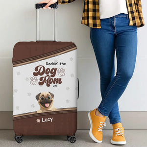 Personalized Pug Lover Luggage Cover - Rockin’ Dog Mom Travel Dog Gift | 89Prints