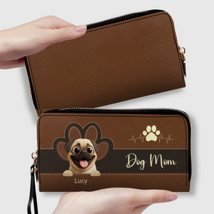 Personalized Pug Lover Leather Wallet – Colorful Dog Mom Custom Gift | 89Prints