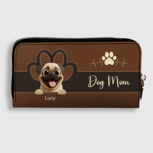 Personalized Pug Lover Leather Wallet – Colorful Dog Mom Custom Gift | 89Prints