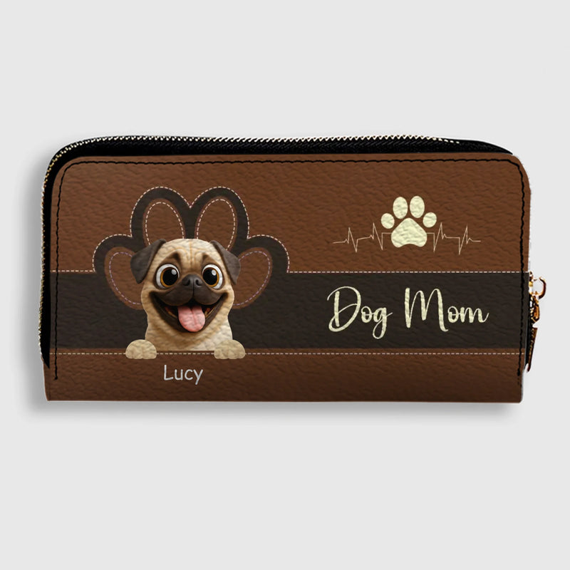 Personalized Pug Lover Leather Wallet – Colorful Dog Mom Custom Gift | 89Prints
