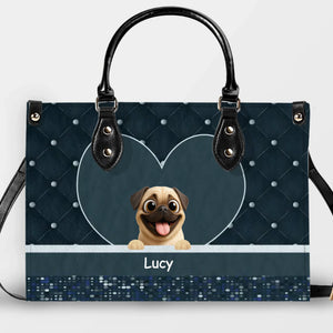 Personalized Pug HandBag - Elegant Quilted Heart For Dog Owners | 89Prints