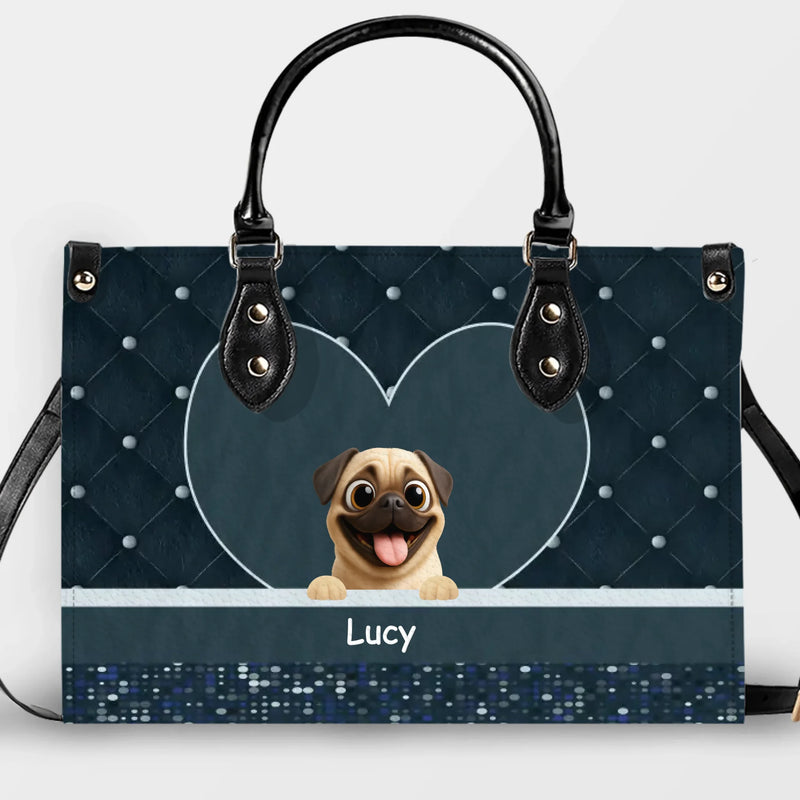 Personalized Pug HandBag - Elegant Quilted Heart For Dog Owners | 89Prints