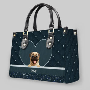 Personalized Pug HandBag - Elegant Quilted Heart For Dog Owners | 89Prints