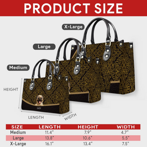 Personalized Pug Lover Leather Handbag - Luxury Baroque Pattern Gift | 89Prints