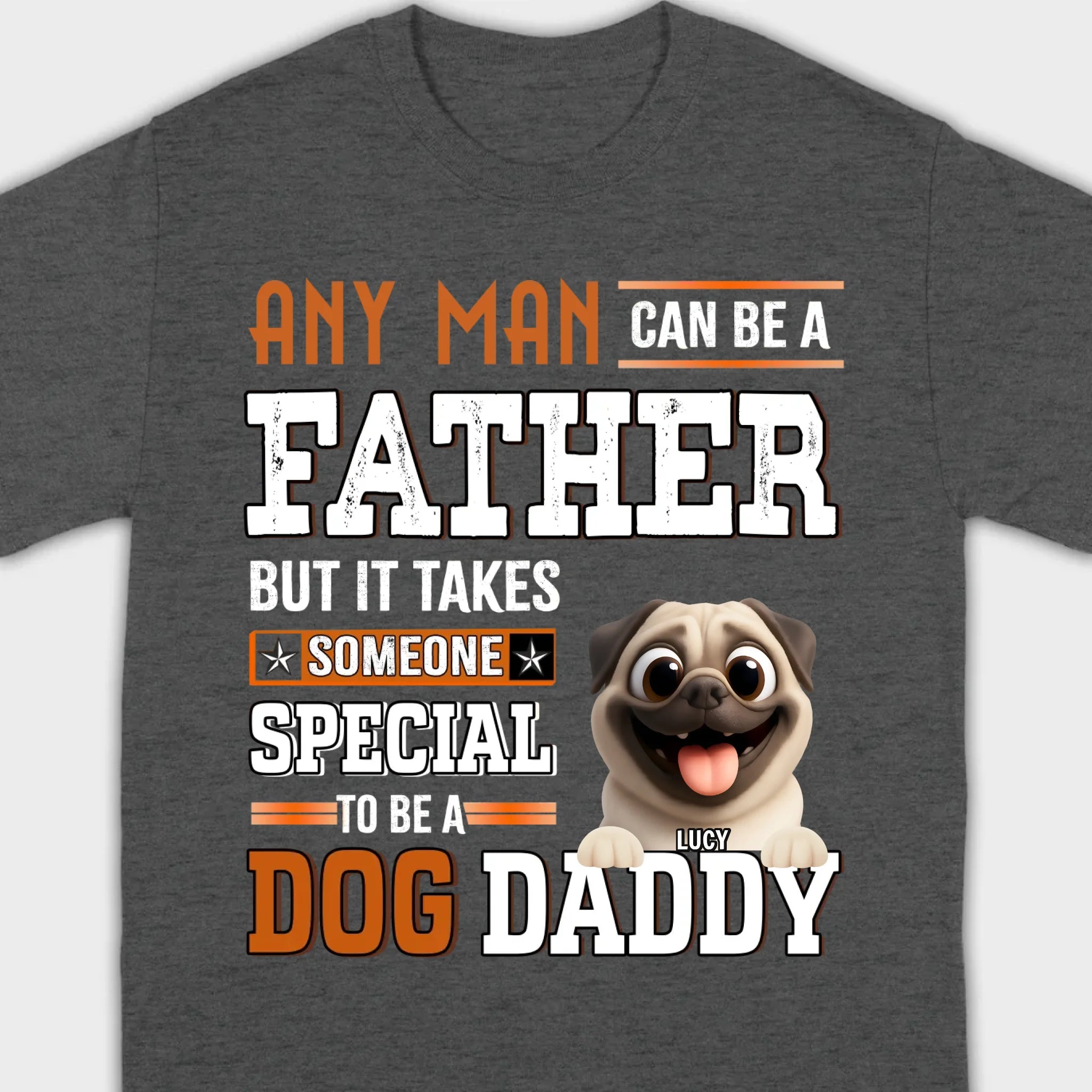 Custom Pug Lover Basic Tee – Celebrate Being A Special Dog Dad T-Shirts | 89Prints