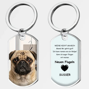 Personalized Pug Memorial Keychain – Custom Dog Photo & Name Keepsake | 89Prints